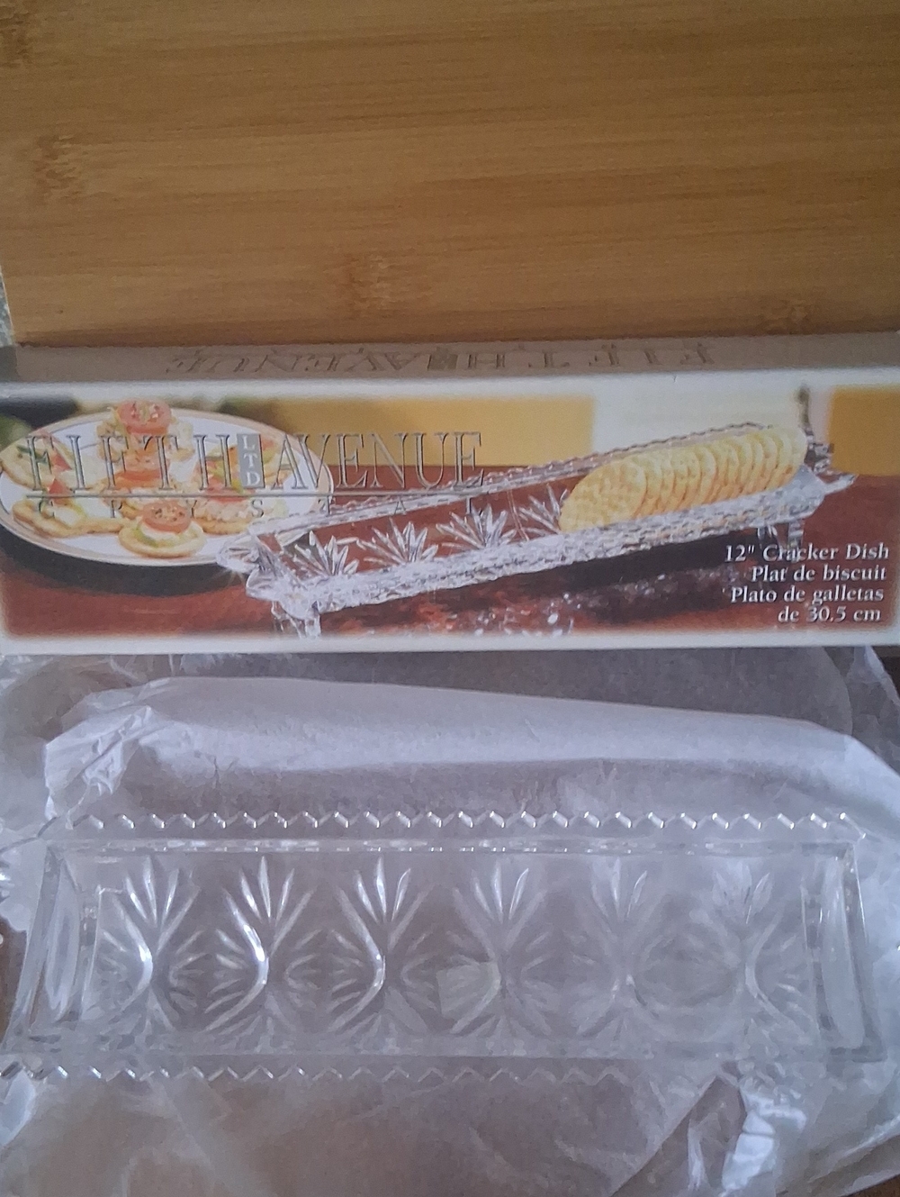 Twelve Avenue Clear Glass 12" Cracker Dish